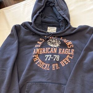 American Eagle Outfitters Charcoal Graphic Hoodie